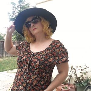 Vintage 90s flower print babydoll dress